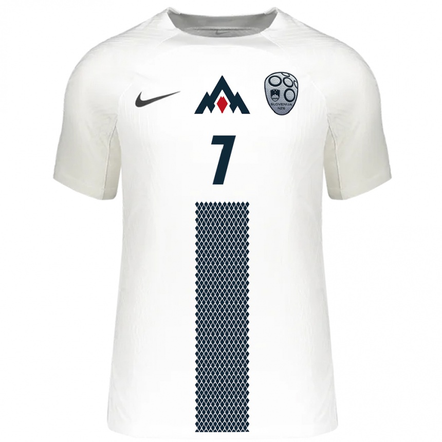 Kids Football Slovenia David Pejičić #7 White Home Jersey 24-26 T-Shirt Canada