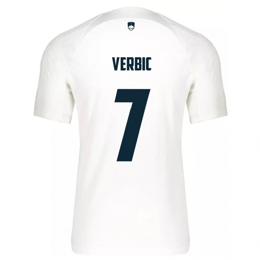 Kids Football Slovenia Benjamin Verbic #7 White Home Jersey 24-26 T-Shirt Canada