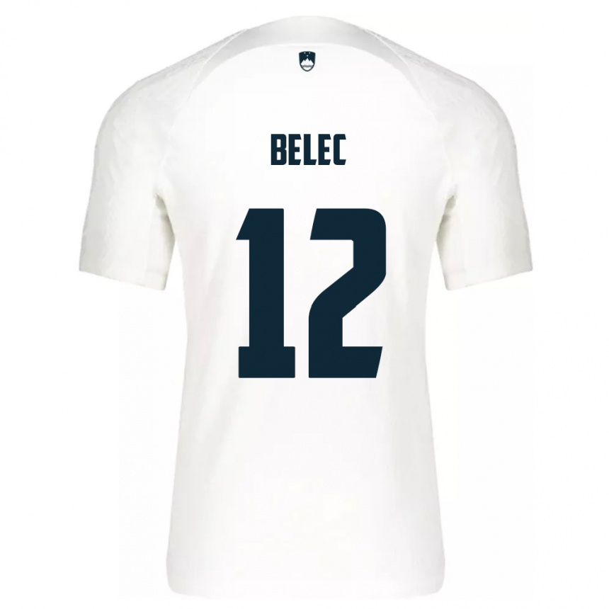 Kids Football Slovenia Vid Belec #12 White Home Jersey 24-26 T-Shirt Canada