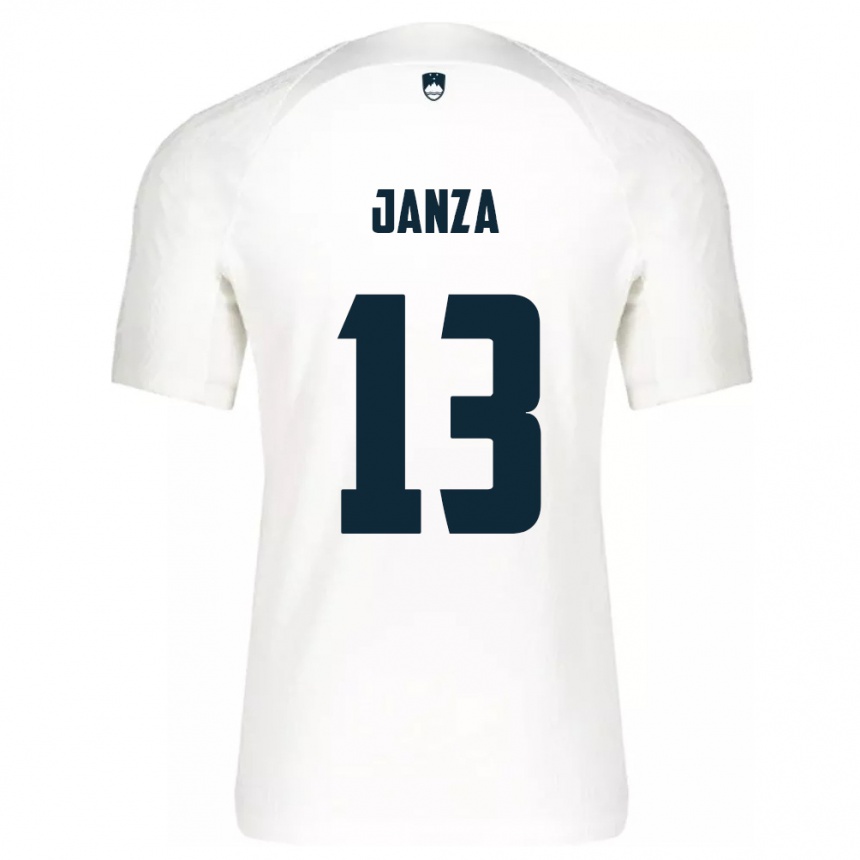 Kids Football Slovenia Erik Janza #13 White Home Jersey 24-26 T-Shirt Canada