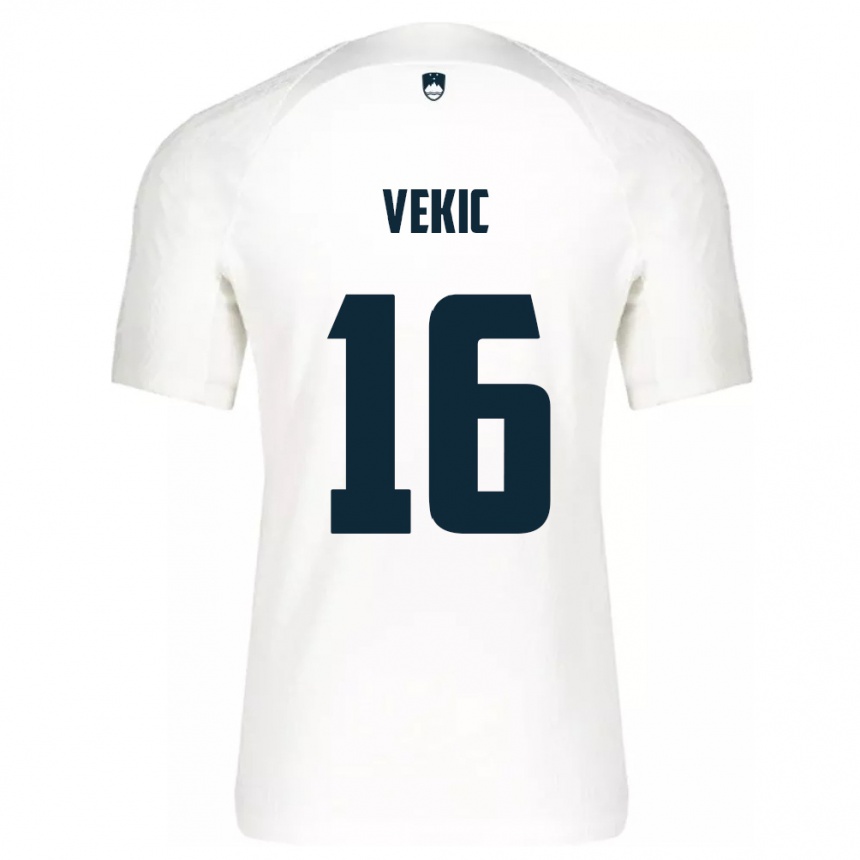 Kids Football Slovenia Igor Vekic #16 White Home Jersey 24-26 T-Shirt Canada