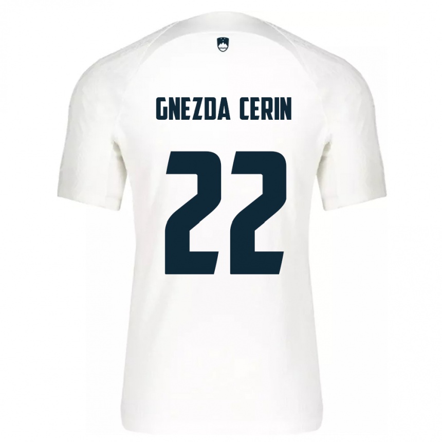 Kids Football Slovenia Adam Gnezda Cerin #22 White Home Jersey 24-26 T-Shirt Canada