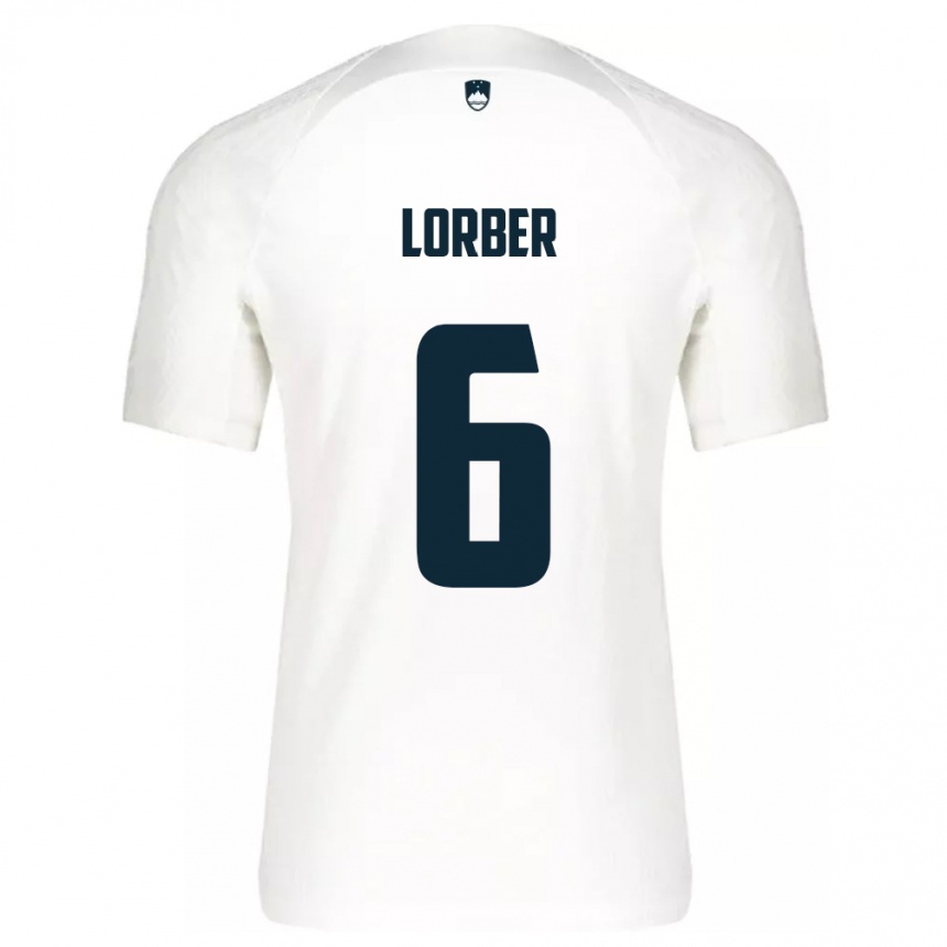 Kids Football Slovenia Marcel Lorber #6 White Home Jersey 24-26 T-Shirt Canada