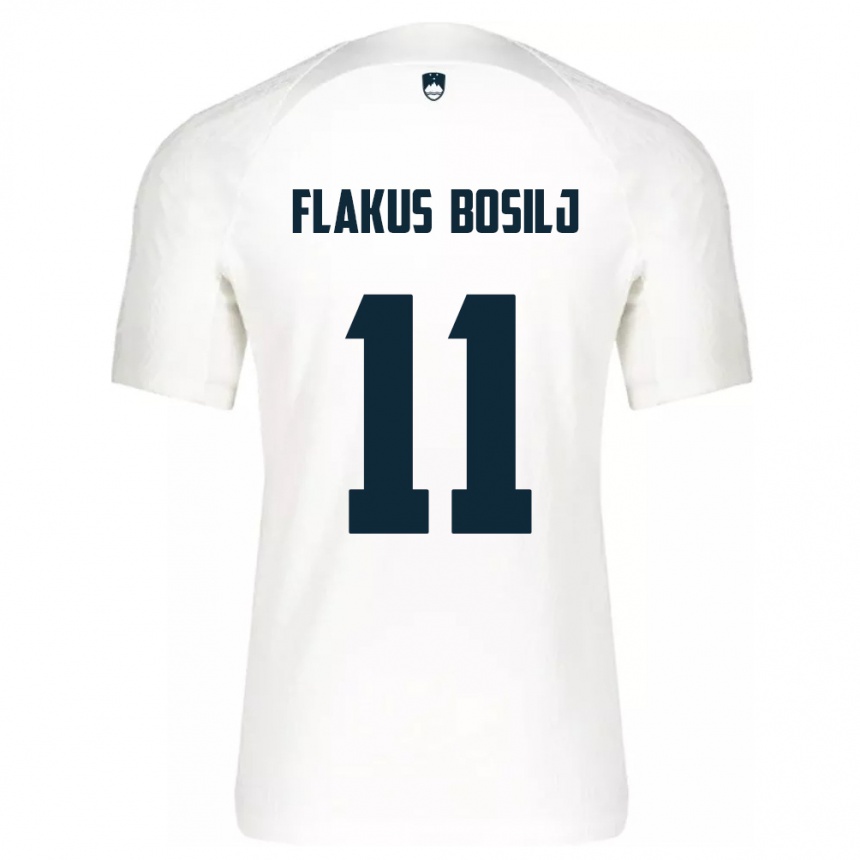 Kids Football Slovenia David Flakus Bosilj #11 White Home Jersey 24-26 T-Shirt Canada