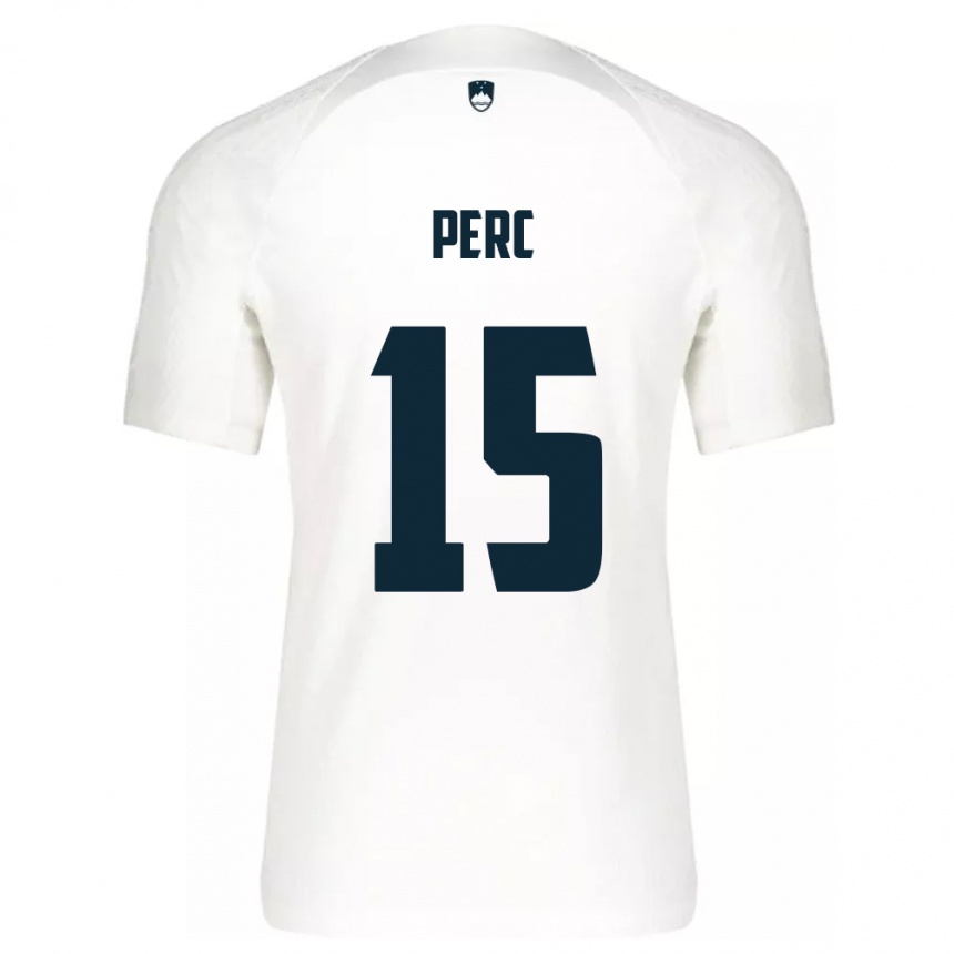 Kids Football Slovenia Nick Perc #15 White Home Jersey 24-26 T-Shirt Canada