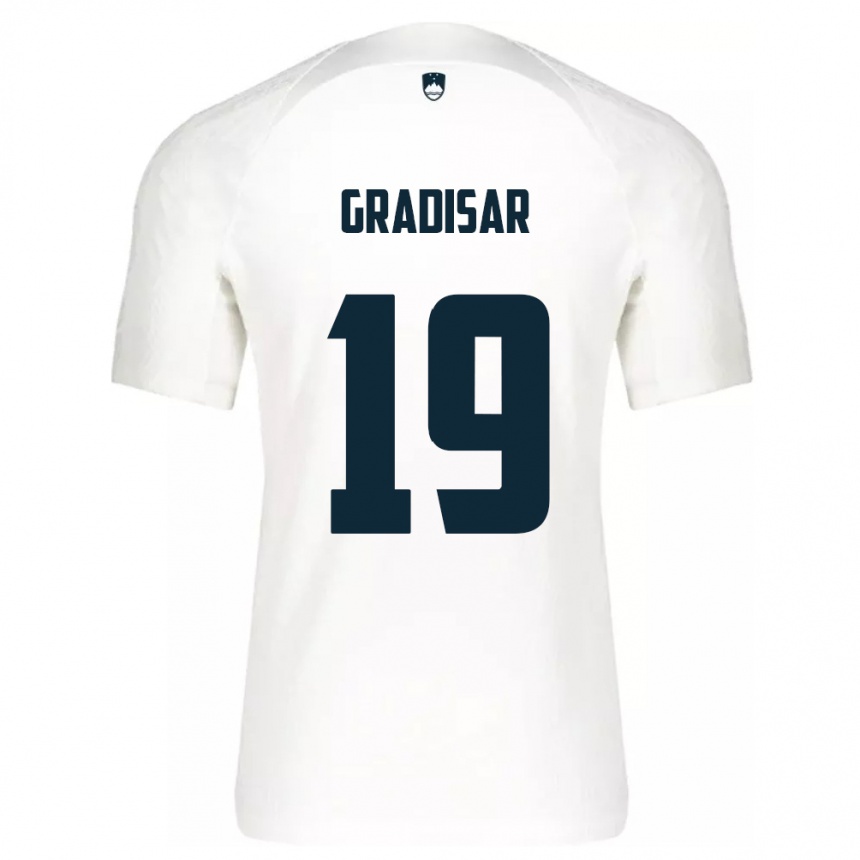 Kids Football Slovenia Nejc Gradisar #19 White Home Jersey 24-26 T-Shirt Canada