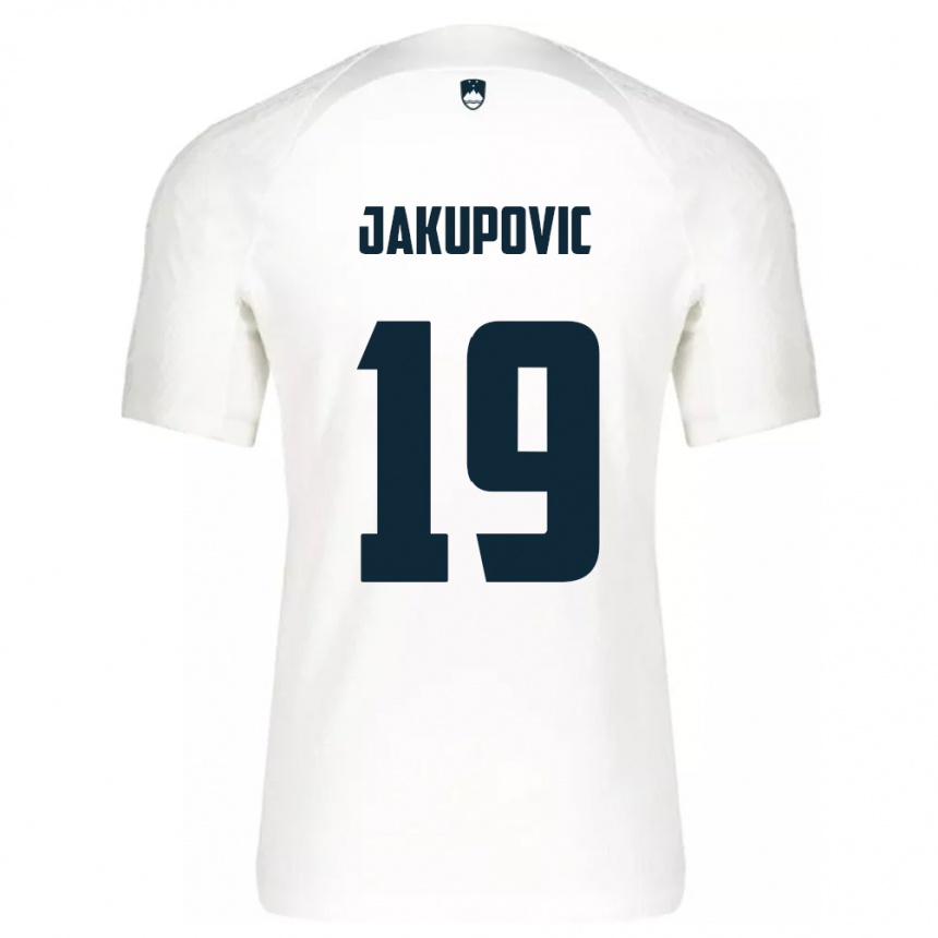 Kids Football Slovenia Aldin Jakupovic #19 White Home Jersey 24-26 T-Shirt Canada