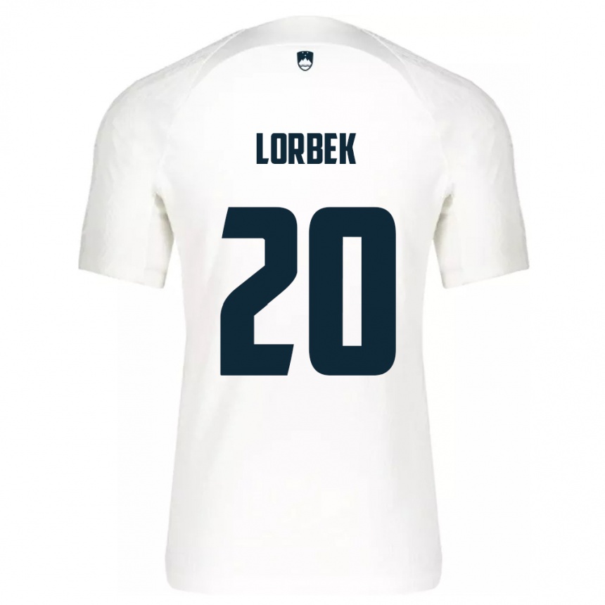 Kids Football Slovenia Anej Lorbek #20 White Home Jersey 24-26 T-Shirt Canada