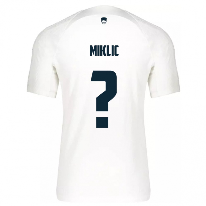 Kids Football Slovenia Andraz Miklic #0 White Home Jersey 24-26 T-Shirt Canada