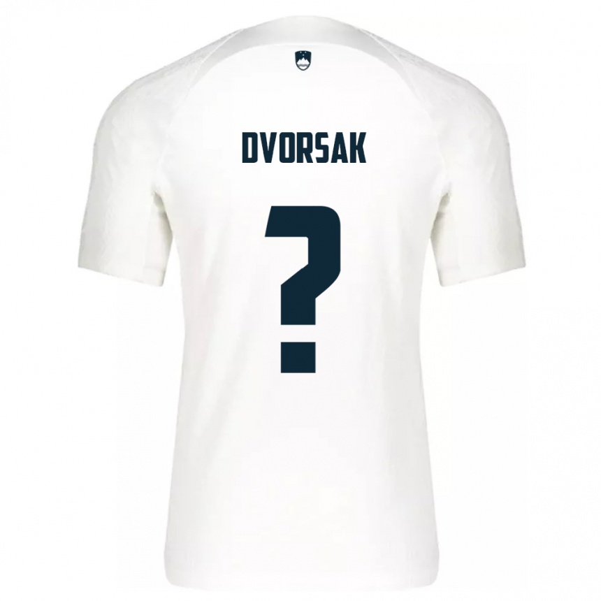 Kids Football Slovenia Matej Dvorsak #0 White Home Jersey 24-26 T-Shirt Canada