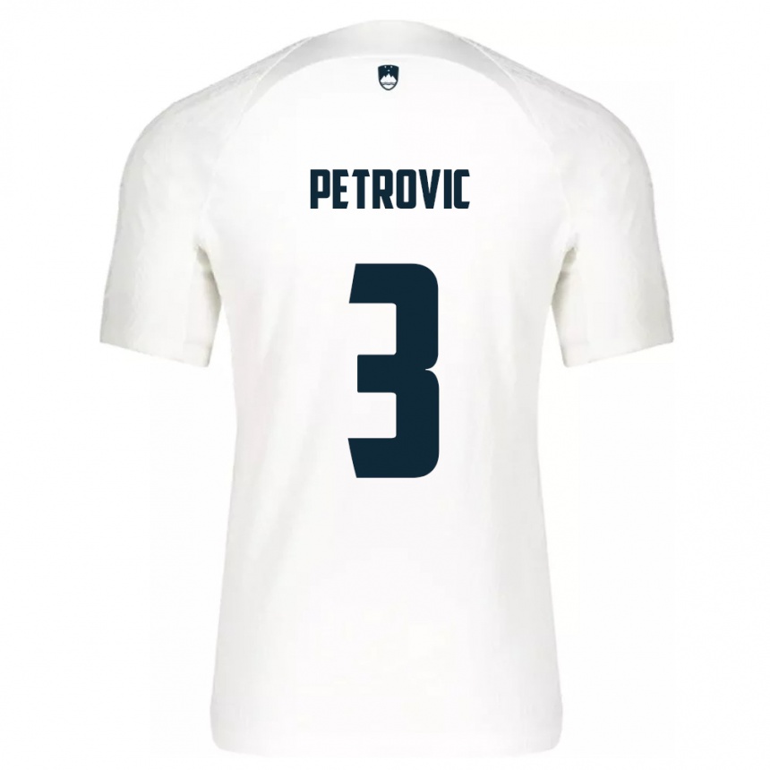 Kids Football Slovenia Zan Petrovic #3 White Home Jersey 24-26 T-Shirt Canada