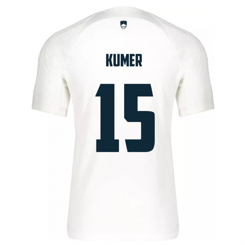 Kids Football Slovenia Alin Kumer #15 White Home Jersey 24-26 T-Shirt Canada