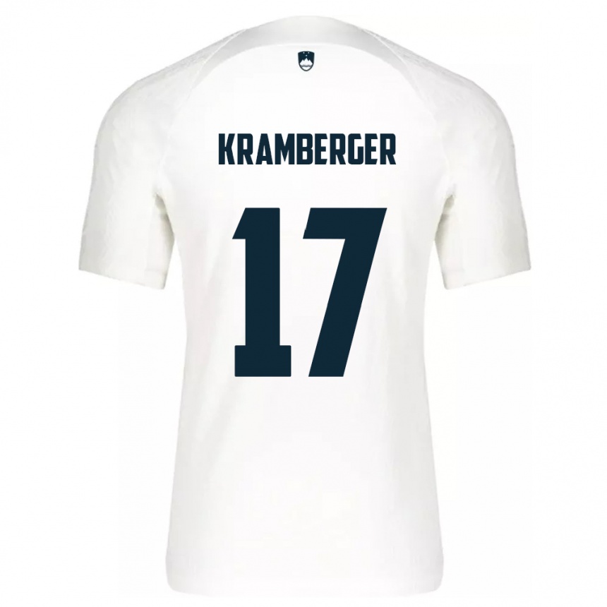 Kids Football Slovenia Enej Kramberger #17 White Home Jersey 24-26 T-Shirt Canada