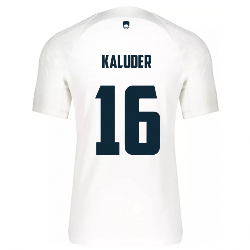 Kids Football Slovenia Grega Kaluder #16 White Home Jersey 24-26 T-Shirt Canada