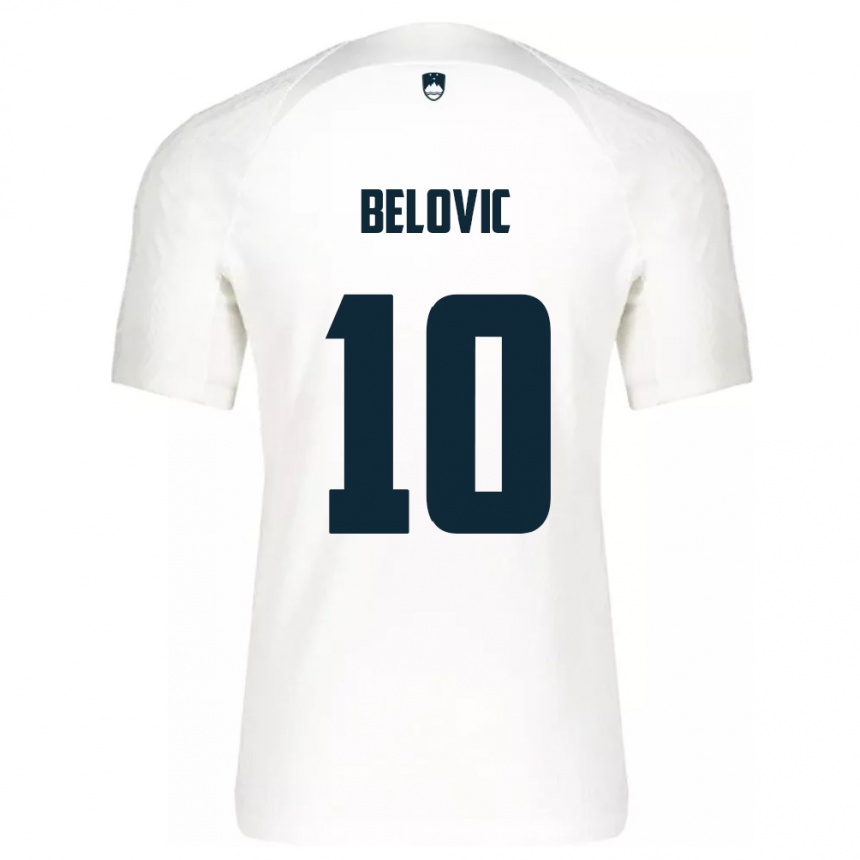 Kids Football Slovenia Nik Belovic #10 White Home Jersey 24-26 T-Shirt Canada