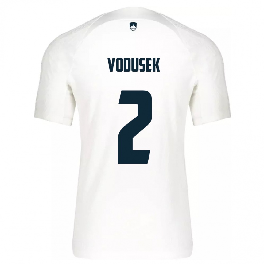 Kids Football Slovenia Luka Vodusek #2 White Home Jersey 24-26 T-Shirt Canada