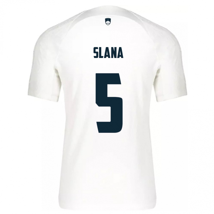 Kids Football Slovenia Filip Slana #5 White Home Jersey 24-26 T-Shirt Canada