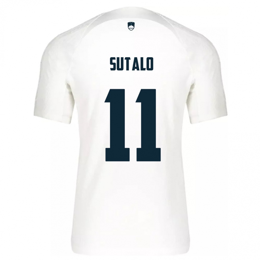 Kids Football Slovenia Aleksej Sutalo #11 White Home Jersey 24-26 T-Shirt Canada