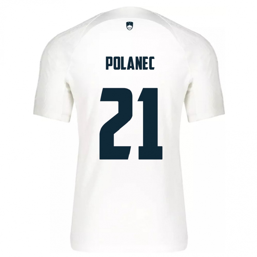 Kids Football Slovenia Gaj Polanec #21 White Home Jersey 24-26 T-Shirt Canada