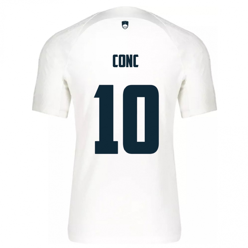 Kids Football Slovenia Dominika Čonč #10 White Home Jersey 24-26 T-Shirt Canada