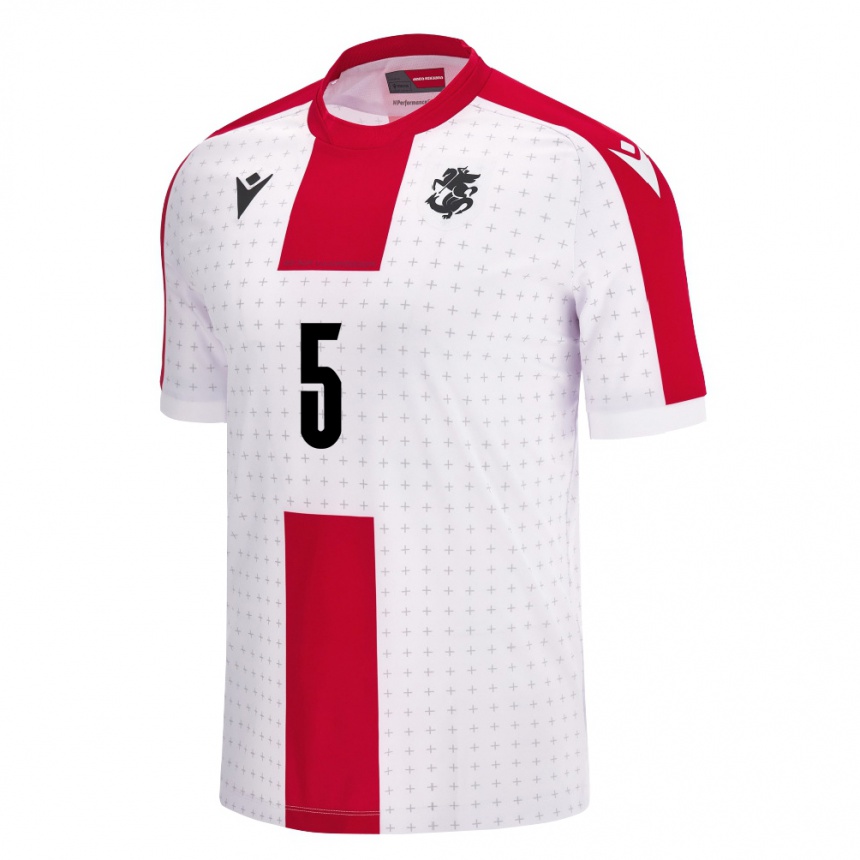 Kids Football Georgia Gigi Gogia #5 White Home Jersey 24-26 T-Shirt Canada