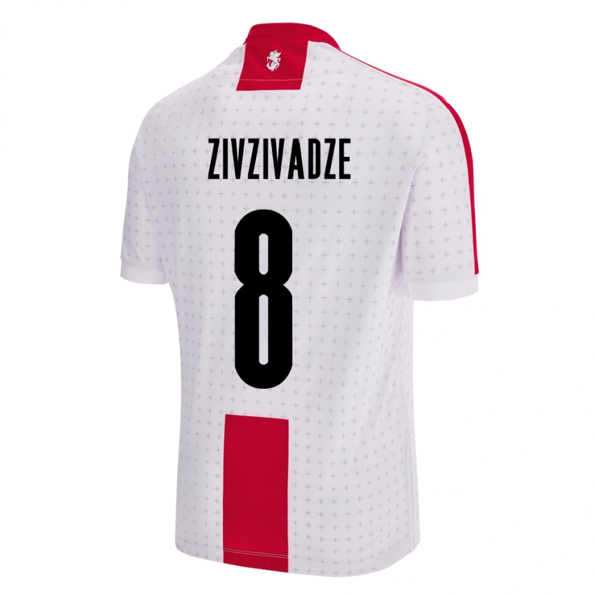 Kids Football Georgia Budu Zivzivadze #8 White Home Jersey 24-26 T-Shirt Canada