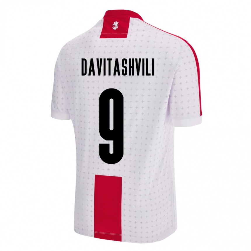 Kids Football Georgia Zuriko Davitashvili #9 White Home Jersey 24-26 T-Shirt Canada