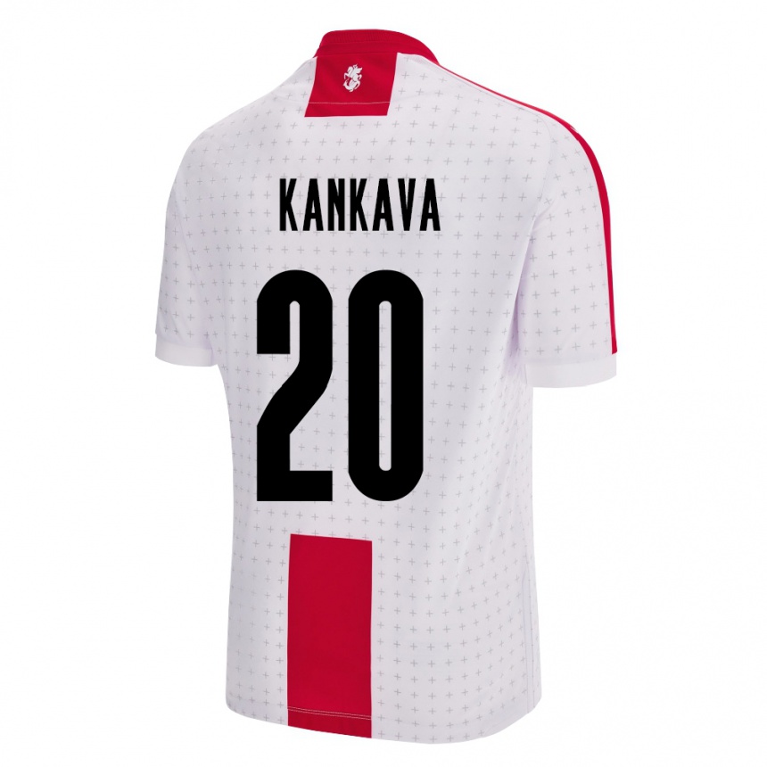 Kids Football Georgia Jaba Kankava #20 White Home Jersey 24-26 T-Shirt Canada