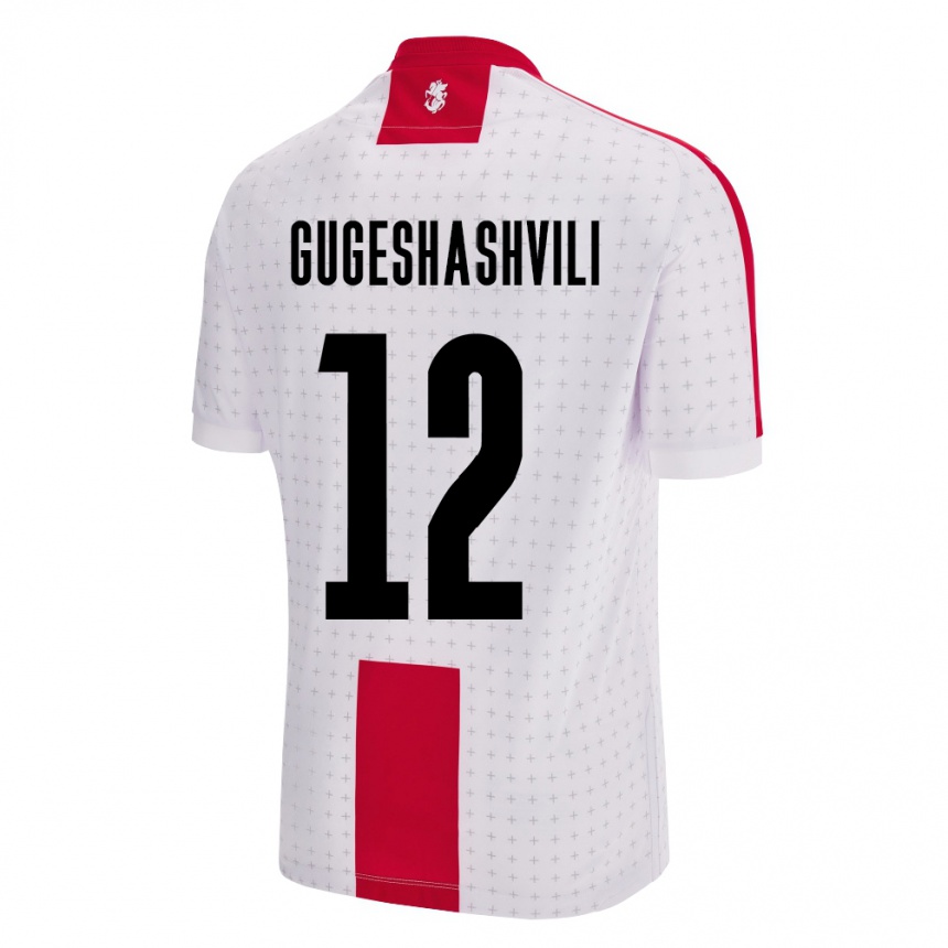 Kids Football Georgia Luka Gugeshashvili #12 White Home Jersey 24-26 T-Shirt Canada