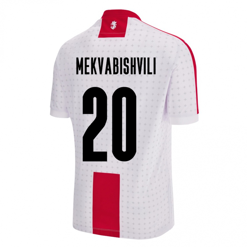 Kids Football Georgia Anzor Mekvabishvili #20 White Home Jersey 24-26 T-Shirt Canada