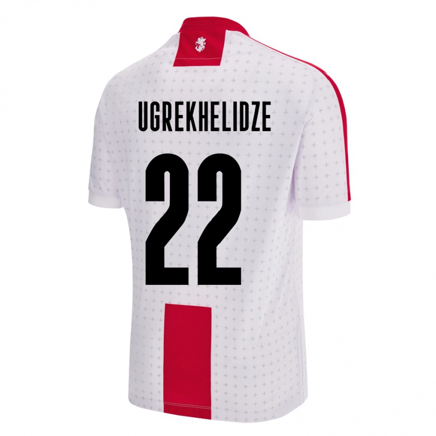 Kids Football Georgia Nikoloz Ugrekhelidze #22 White Home Jersey 24-26 T-Shirt Canada