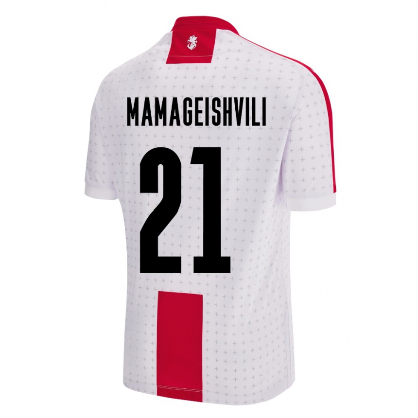 Kids Football Georgia Otar Mamageishvili #21 White Home Jersey 24-26 T-Shirt Canada