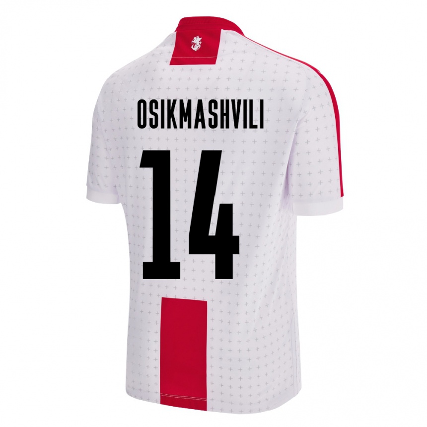 Kids Football Georgia Levan Osikmashvili #14 White Home Jersey 24-26 T-Shirt Canada