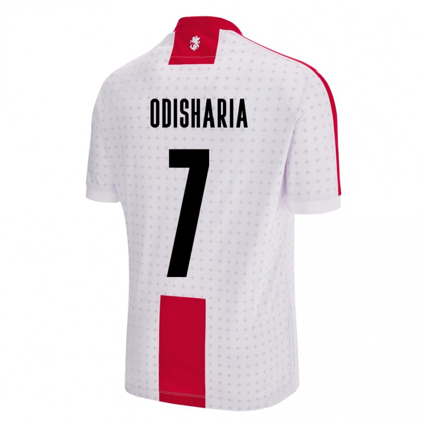 Kids Football Georgia Lasha Odisharia #7 White Home Jersey 24-26 T-Shirt Canada