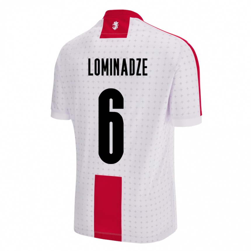 Kids Football Georgia Nodar Lominadze #6 White Home Jersey 24-26 T-Shirt Canada