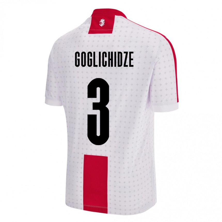 Kids Football Georgia Saba Goglichidze #3 White Home Jersey 24-26 T-Shirt Canada