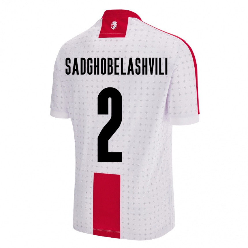 Kids Football Georgia Gela Sadghobelashvili #2 White Home Jersey 24-26 T-Shirt Canada