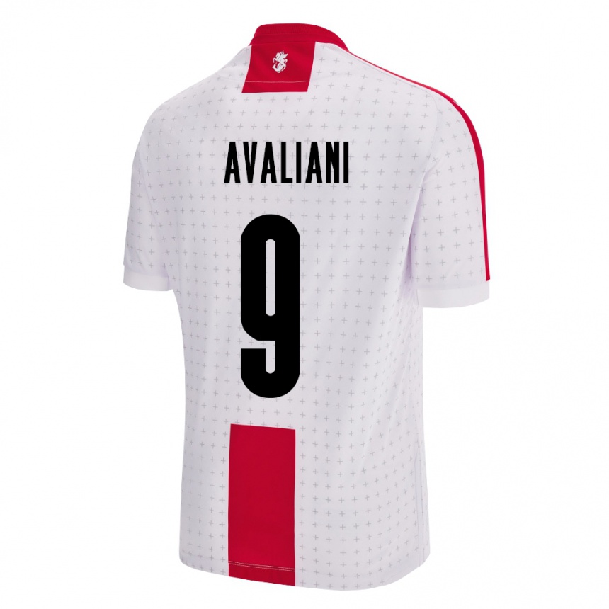 Kids Football Georgia Aleksandre Avaliani #9 White Home Jersey 24-26 T-Shirt Canada