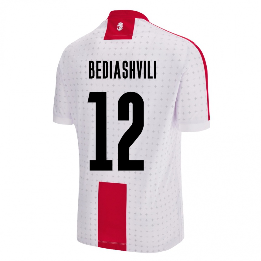 Kids Football Georgia Giorgi Bediashvili #12 White Home Jersey 24-26 T-Shirt Canada