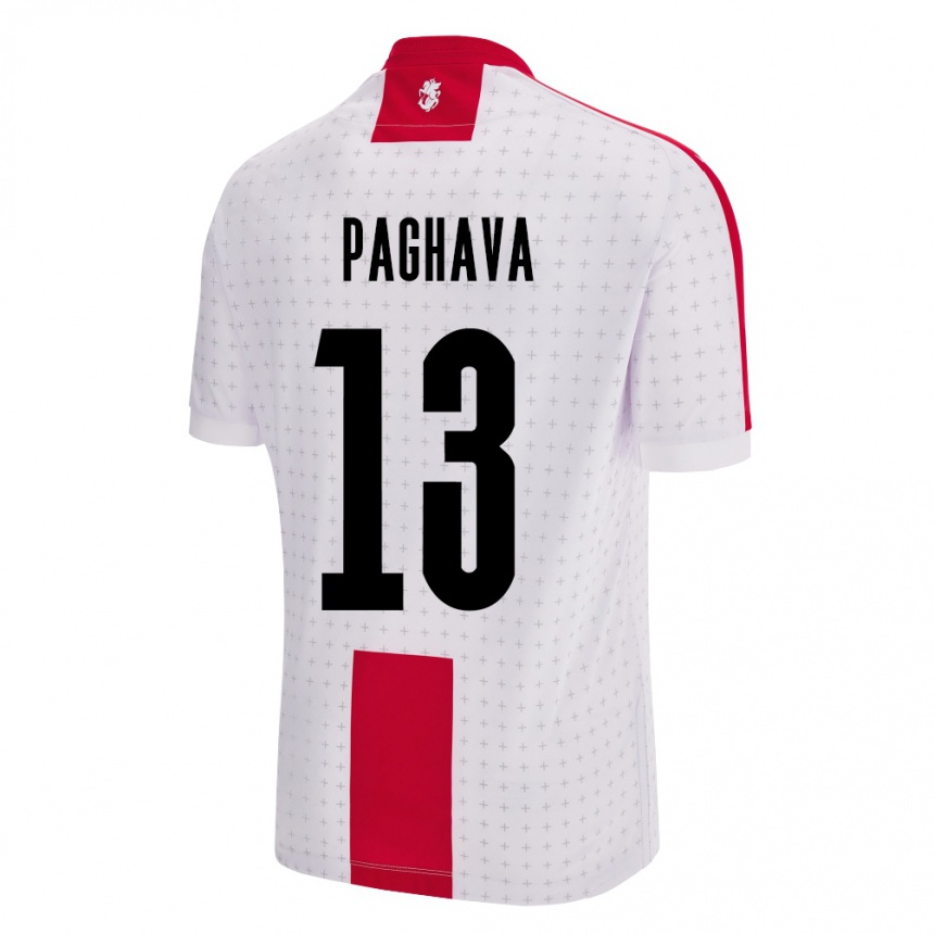 Kids Football Georgia Davit Paghava #13 White Home Jersey 24-26 T-Shirt Canada