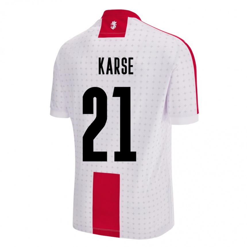 Kids Football Georgia Karse #21 White Home Jersey 24-26 T-Shirt Canada