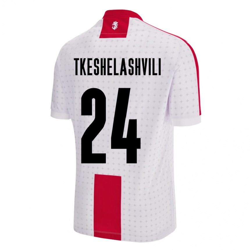 Kids Football Georgia Amiran Tkeshelashvili #24 White Home Jersey 24-26 T-Shirt Canada