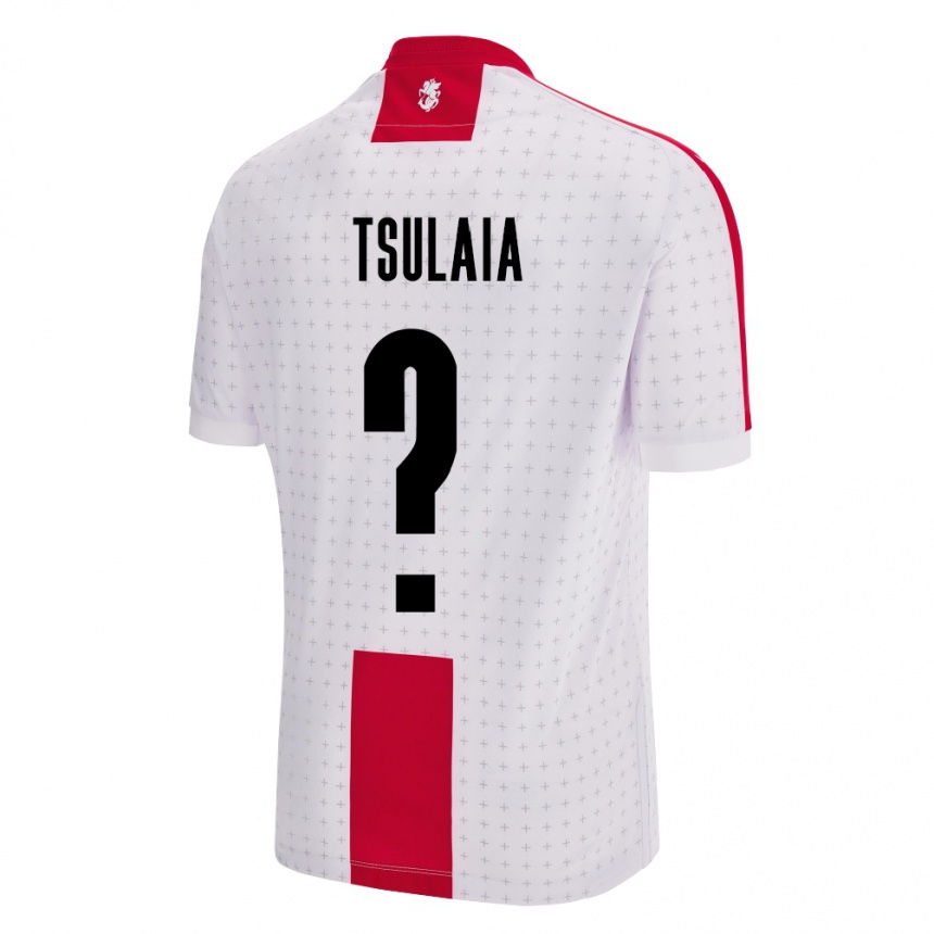 Kids Football Georgia Luka Tsulaia #0 White Home Jersey 24-26 T-Shirt Canada