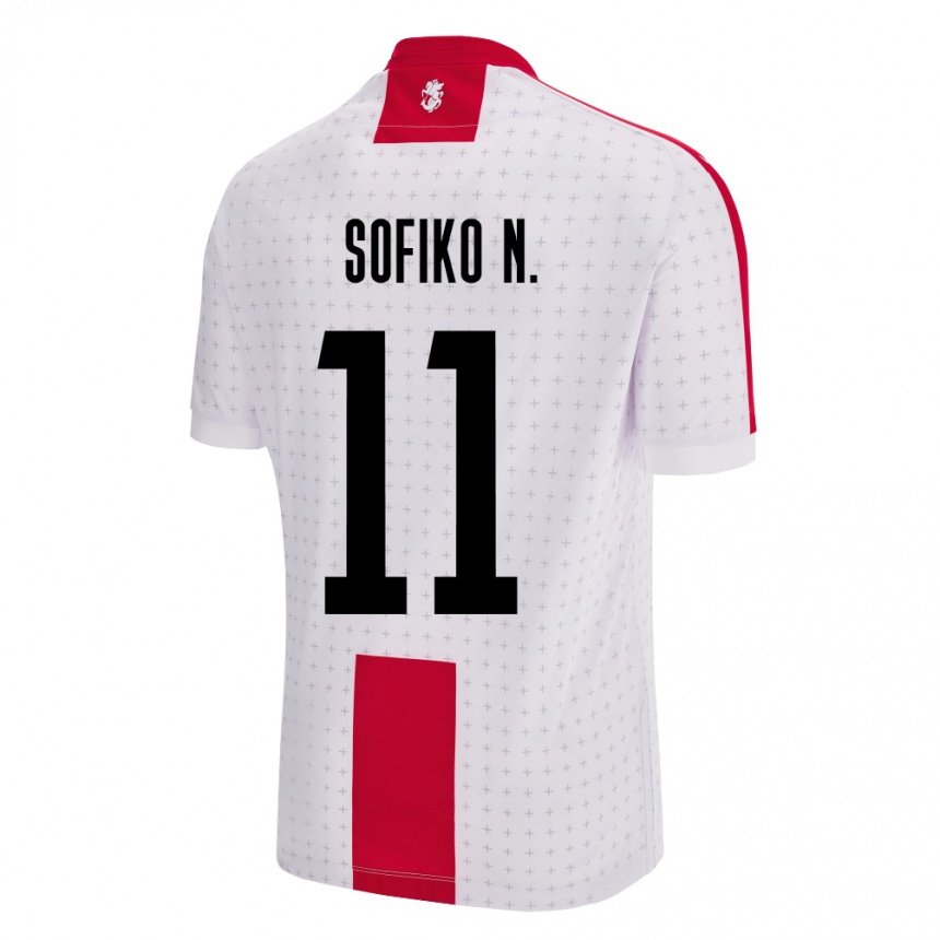 Kids Football Georgia Sofiko Narsia #11 White Home Jersey 24-26 T-Shirt Canada