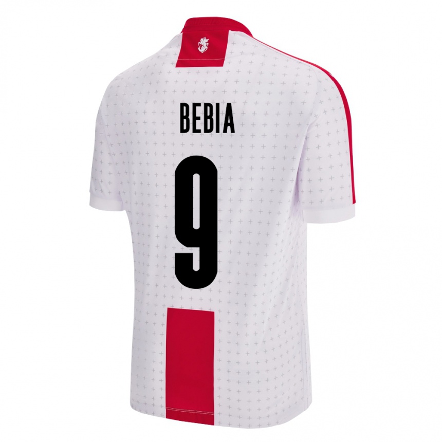 Kids Football Georgia Maiko Bebia #9 White Home Jersey 24-26 T-Shirt Canada