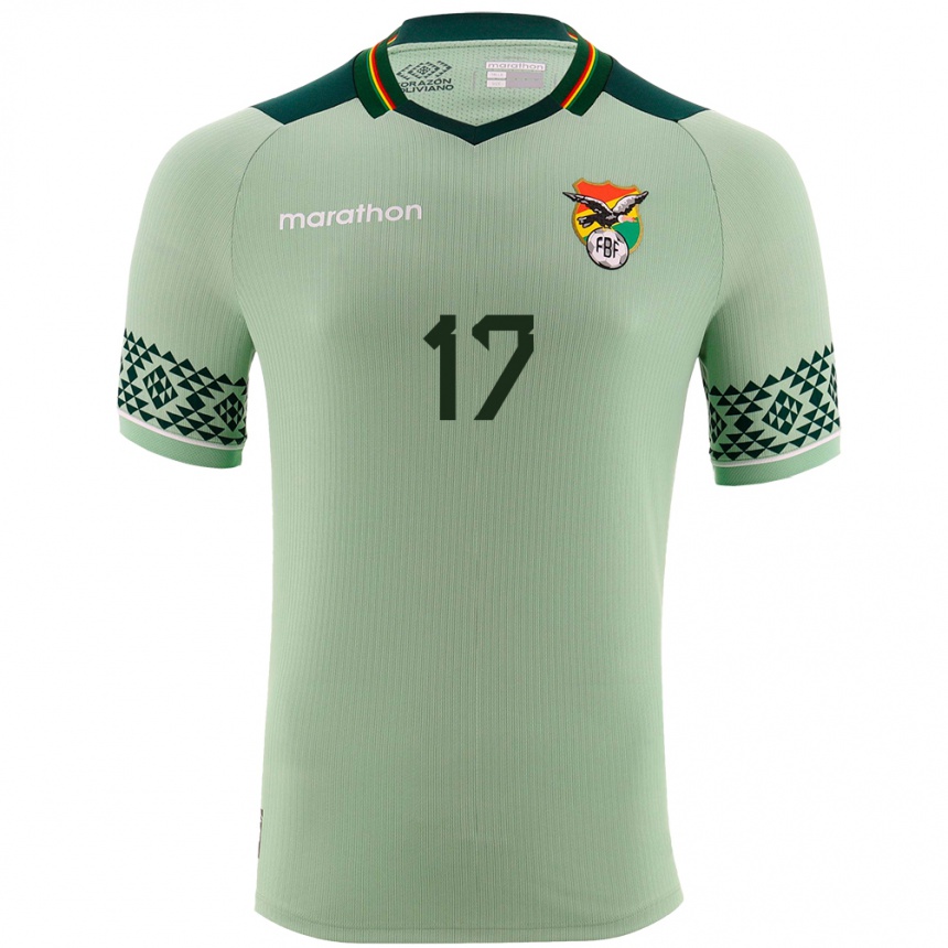 Kids Football Bolivia Bruno Méndez #17 Light Green Home Jersey 24-26 T-Shirt Canada