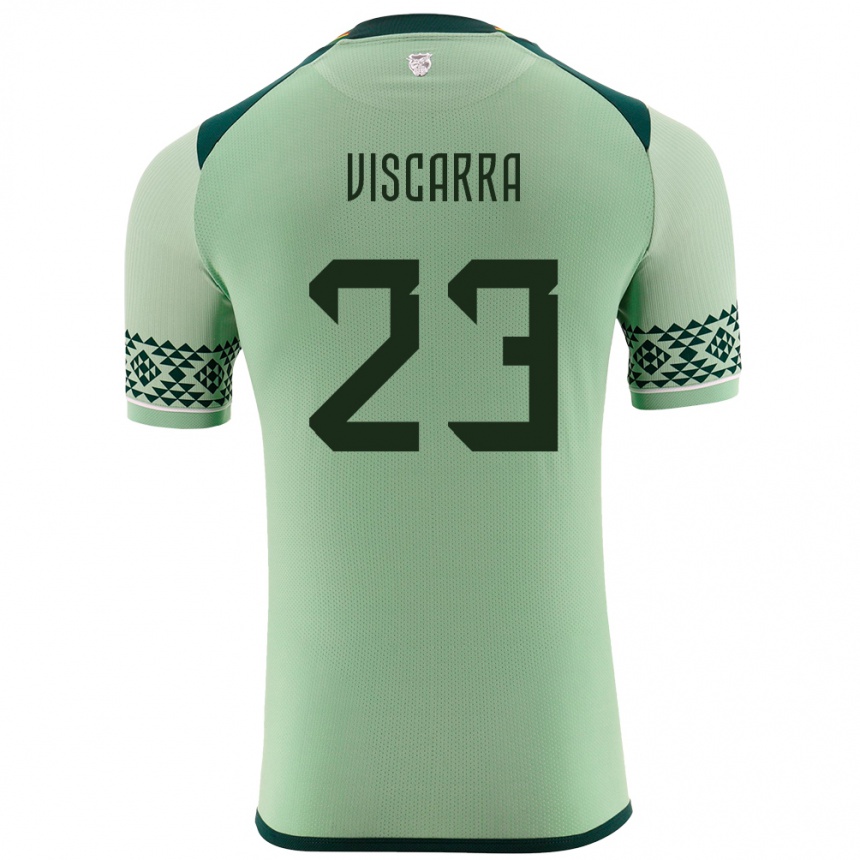 Kids Football Bolivia Guillermo Viscarra #23 Light Green Home Jersey 24-26 T-Shirt Canada