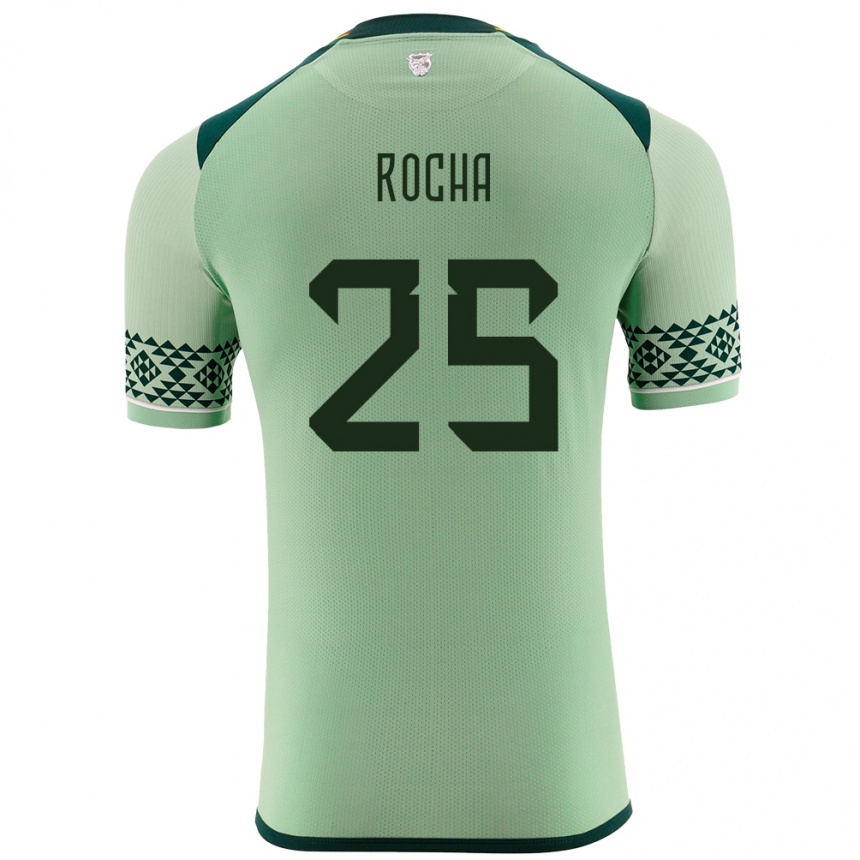 Kids Football Bolivia Yomar Rocha #25 Light Green Home Jersey 24-26 T-Shirt Canada