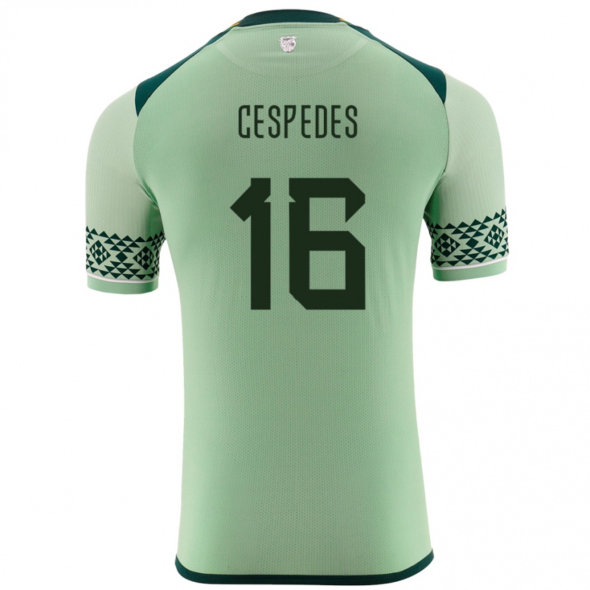 Kids Football Bolivia Boris Céspedes #16 Light Green Home Jersey 24-26 T-Shirt Canada