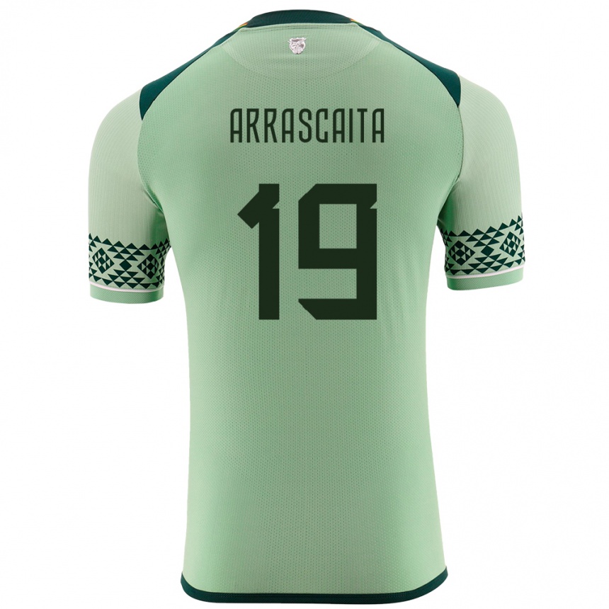 Kids Football Bolivia Jaime Arrascaita #19 Light Green Home Jersey 24-26 T-Shirt Canada